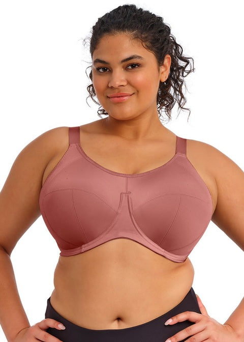 Model in Energise Sport BH Rosewood Voorzijde