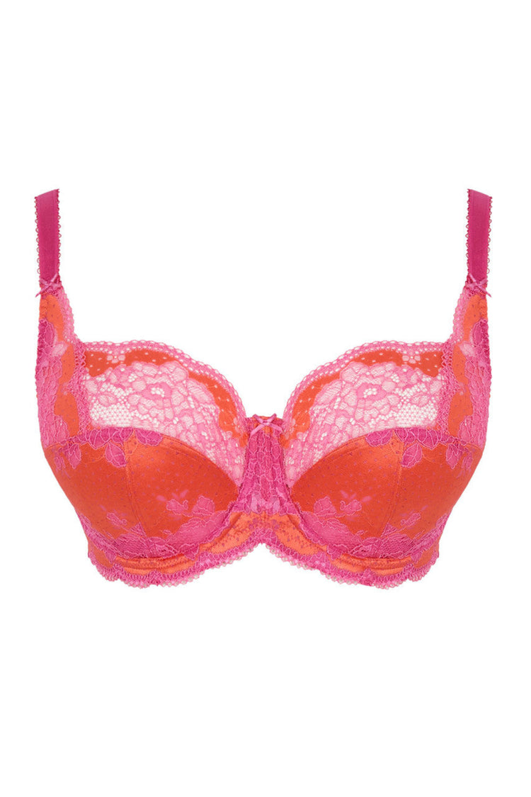 Model in Clara Full Cup BH Pink Papaya packshot