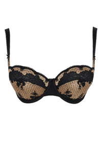 Packshot Clara Balconette BH Black/Vintage Gold voorzijde