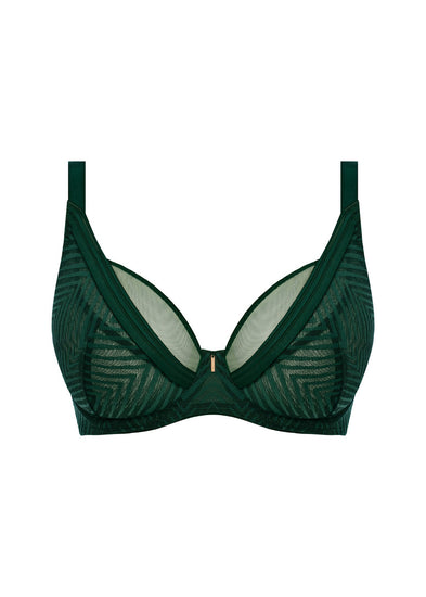 Packshot Tailored High Apex Plunge BH Deep Emerald Voorzijde