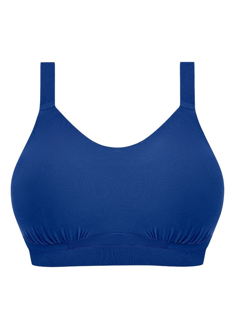 Packshot Downtime Beugelloze Bralette French Navy Voorzijde