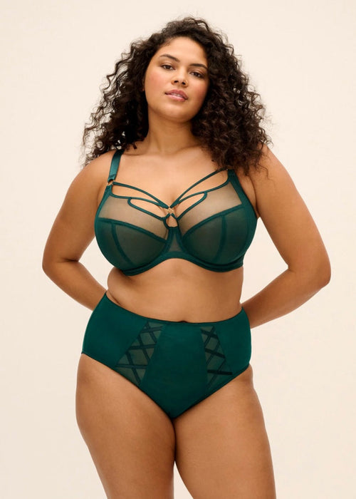 Packshot Sachi High Waisted Broekje Deep Emerald Voorzijde