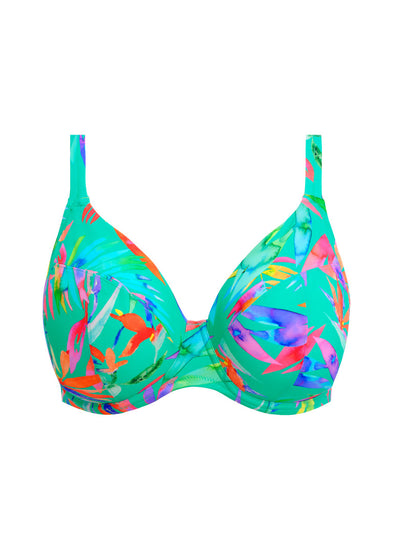 Packshot Toyama Tides Plunge Bikini Top Jade Voorzijde