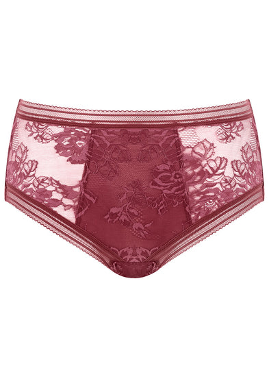 Packshot Fusion Lace Broekje Rosewood Voorzijde
