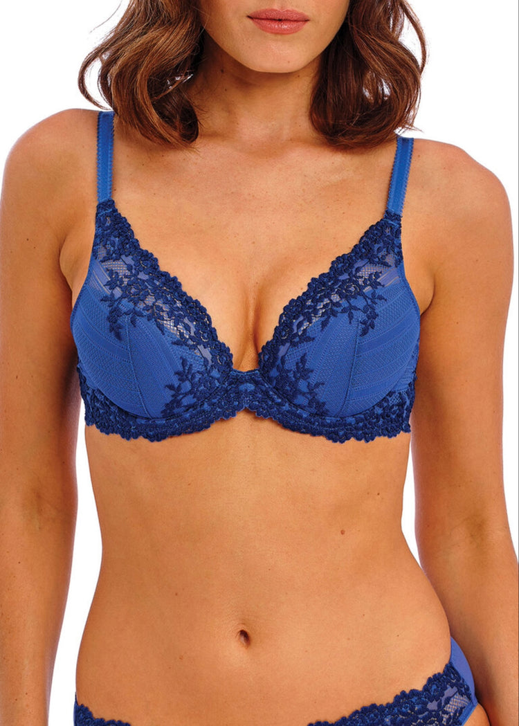Embrace Lace Plunge BH Beaucoup Blue - SuperBra