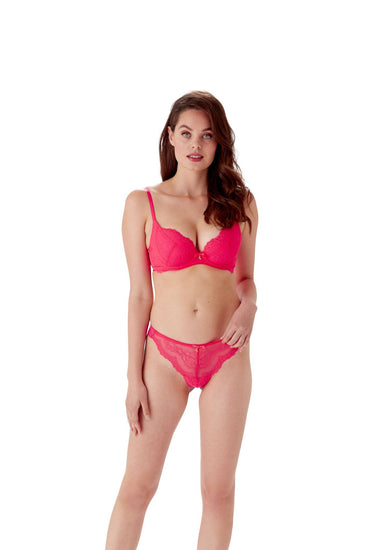 Model in setje Superboost Lace Diva Pink vooraanzicht