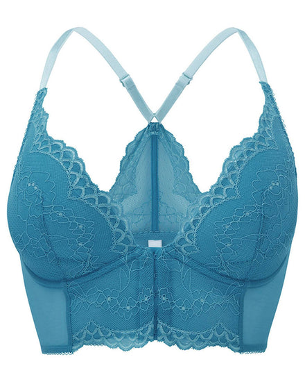 Packshot Superboost Lace Bralette Ocean Blue Voorzijde