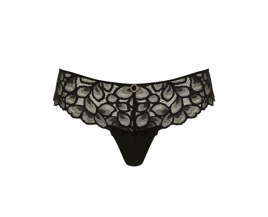 Packshot Allure String Black/Latte Voorzijde