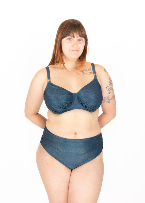 Paros Coast Bikini Top Midnight Sparkle voorzijde