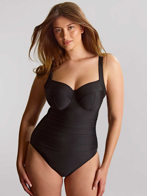 Model in Signature Zadie Full Cup Badpak Zwart packshot