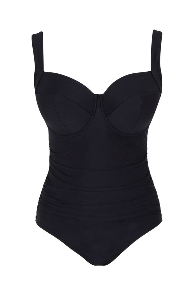 Model in Signature Zadie Full Cup Badpak Zwart packshot