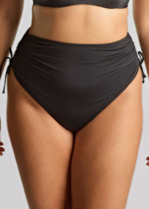 Signature Midi Gather Bikini Broekje Zwart