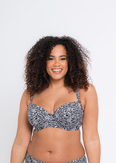    curvy kate sundown print bikini top 