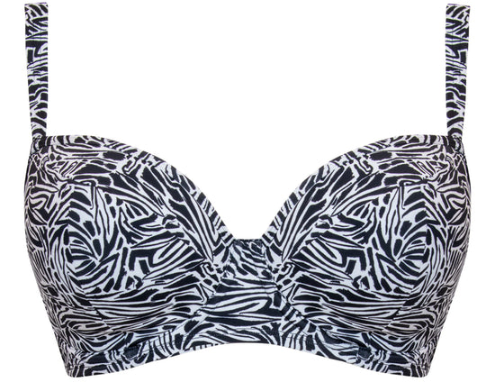 sundown print bikini top voor