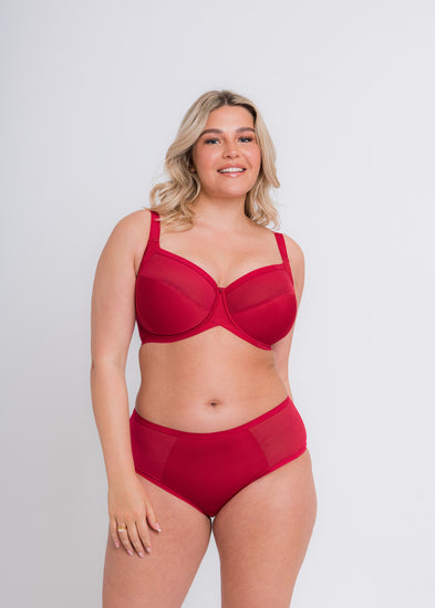 Curvy Kate Wonderfully strawberry red broekje voorkant