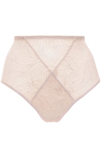Model in Cate High Waist Broekje Beige packshot
