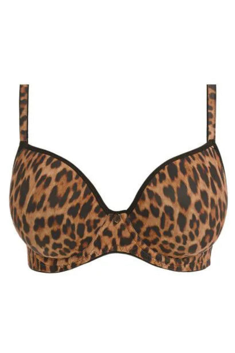 Model in Wild Side Voorgevormde Plunge BH Leopard packshot