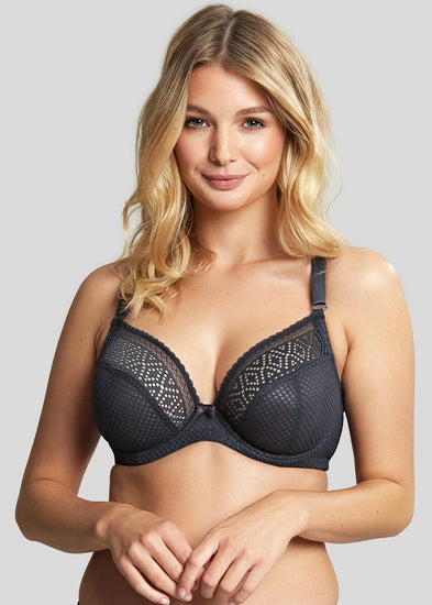 Model In Cleo Atlanta Plunge BH Grijs Voorzijde