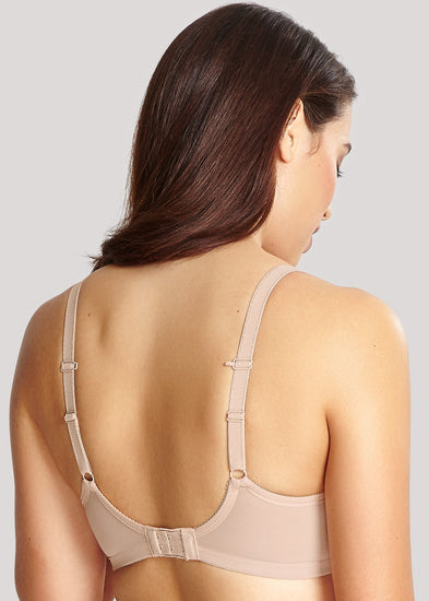 Achterzijde model in Panache Cari Spacer T-Shirt BH Champagne