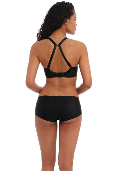 Model In Freya Tailored Set Zwart Achterzijde