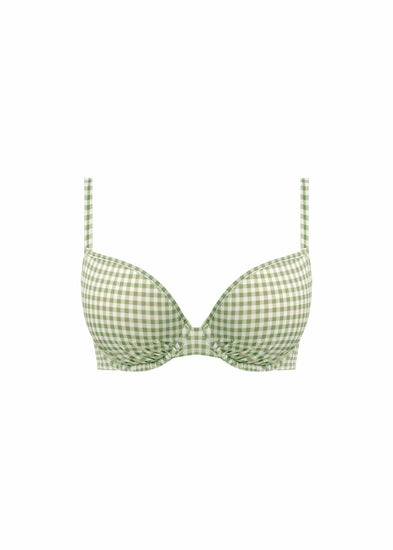 Freya Check In Voorgevormde Bikini Top Khaki Packshot Voorzijde