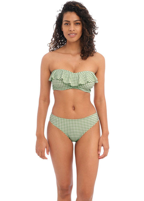 Freya Check In Bikini Broekje Khaki Packshot Voorzijde