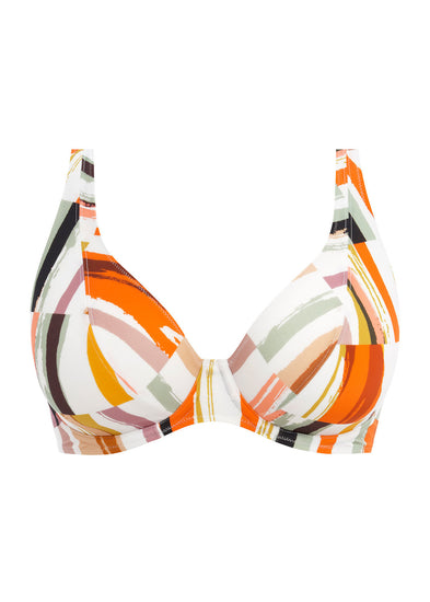 Shell Island High Apex Bikini Top Multi - SuperBra