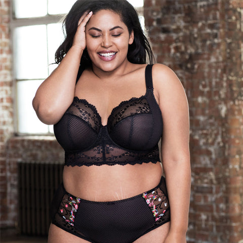 Model in Elomi Charley Longline BH Zwart