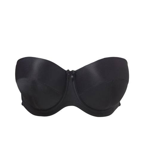 Panache Evie Strapless BH Zwart Vooraanzicht