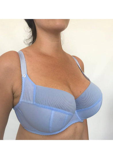Model In Ewa Michalak SF Balconette BH Blauw Zijaanzicht