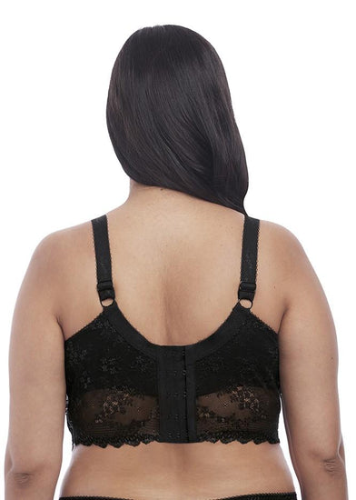 Model in Elomi Charley Longline BH Zwart Achterzijde