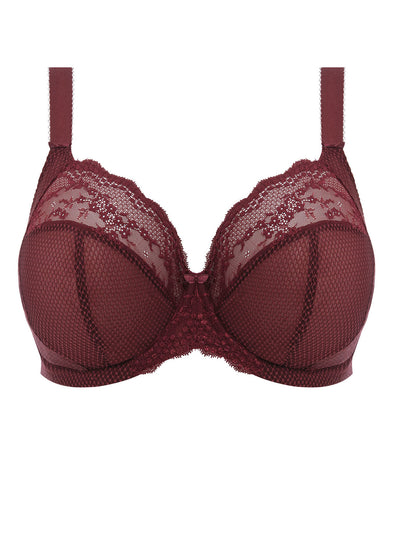 Elomi Charley Stretch Plunge BH Aubergine Packshot Voorzijde