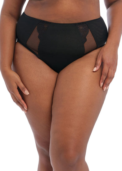 Model in Elomi Brianna High Waisted Broekje Zwart voorzijde