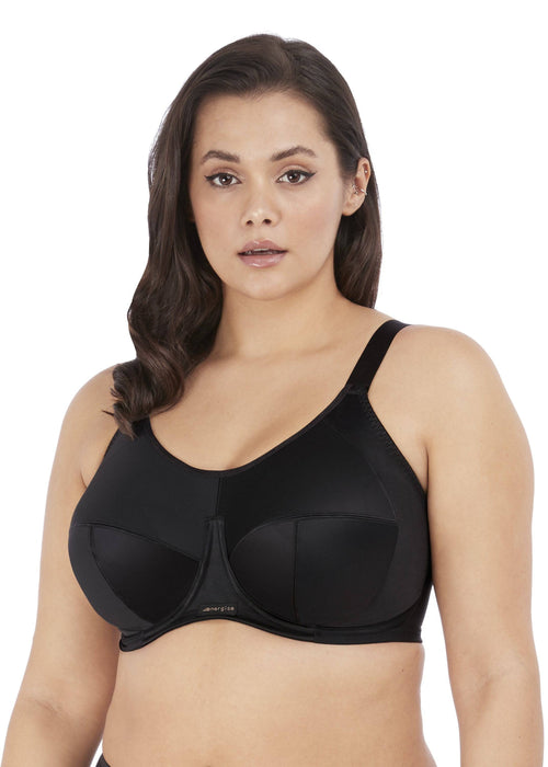 Model in Elomi Energise Sport BH Zwart