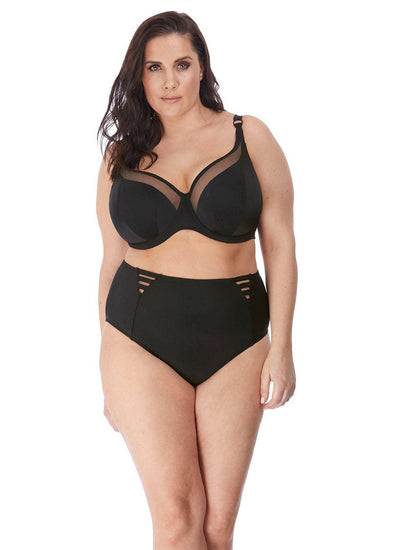 Model in Elomi Magnetic Sweetheart Bikini Zwart voorzijde