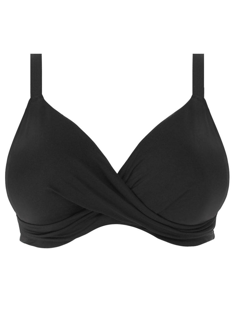 Packshot Elomi Magnetic Wrap Bikini Top Zwart