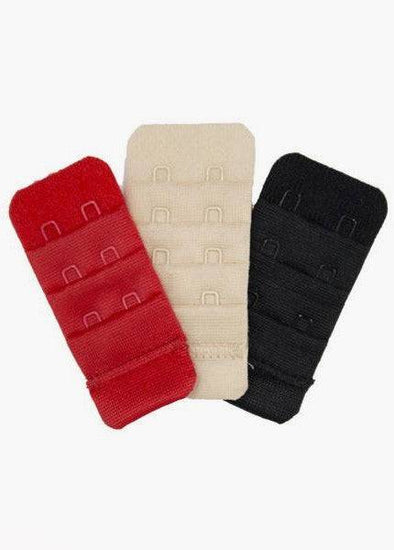 Extender Tweehaaks vlnr: Rood, Nude, Zwart