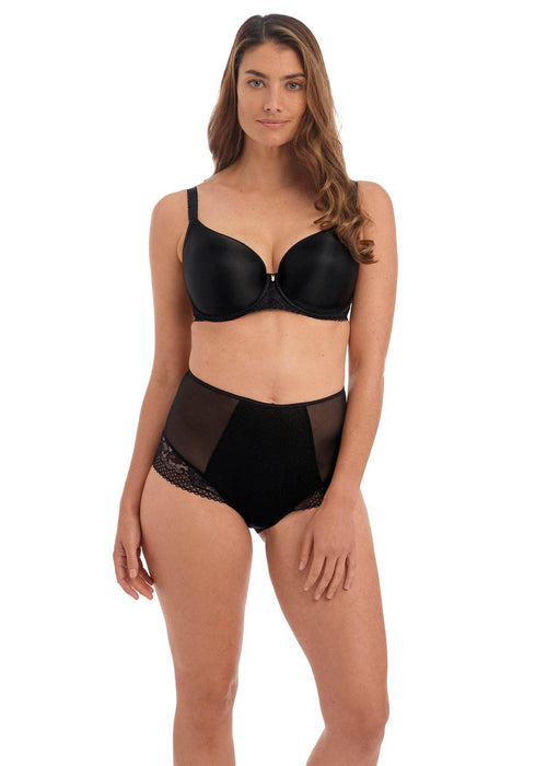 Fantasie Ann-Marie High Waisted Broekje Zwart Packshot Voorzijde