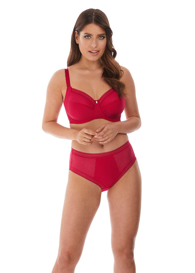 Model in Fantasie Fusion Rood setje voorzijde