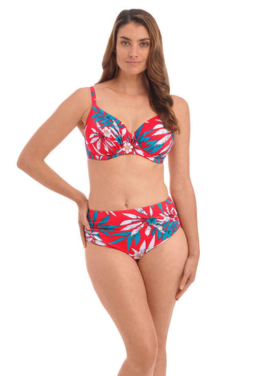 Model In Fantasie Bikini Santos Set Pomegranate Voorzijde