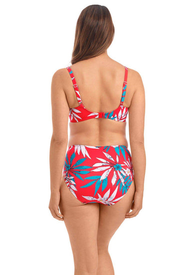 Model In Fantasie Bikini Santos Set Pomegranate Achterzijde