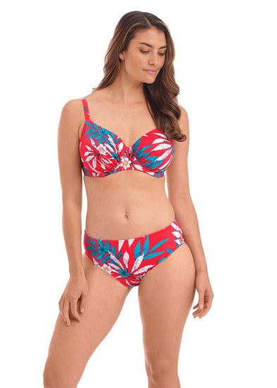 Model In Fantasie Bikini Santos Set Pomegranate Voorzijde