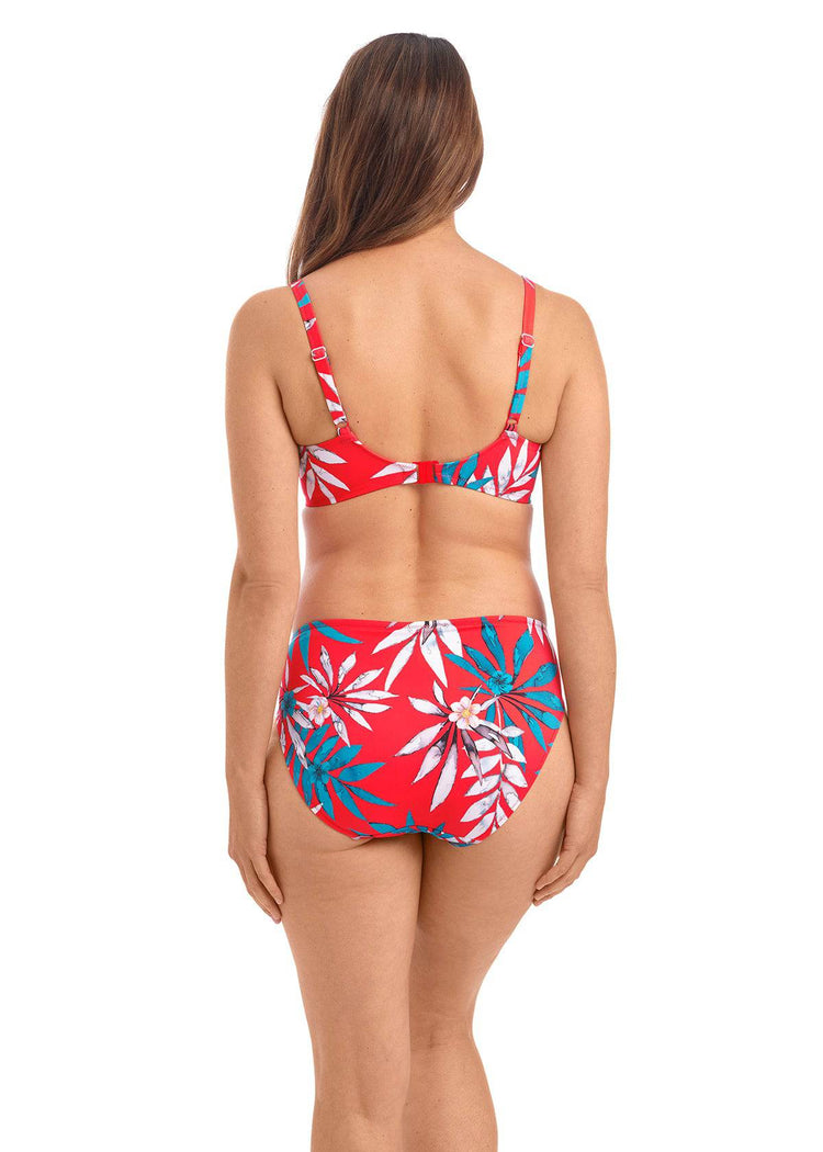 Model In Fantasie Bikini Santos Set Pomegranate Achterzijde