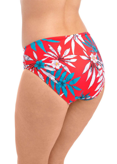 Model In Fantasie Bikini Santos Bikini Broekje Pomegranate Achterzijde