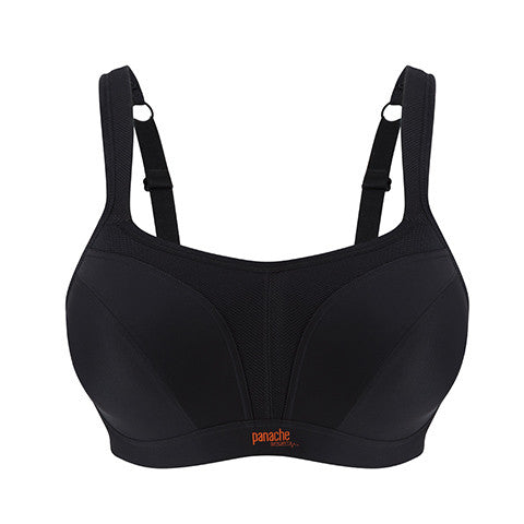 Panache Sports Sport BH Zwart vooraanzicht