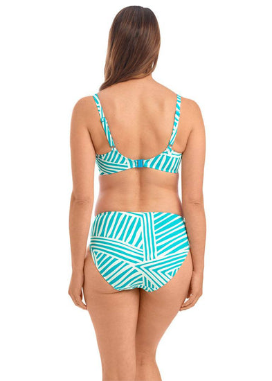 Fantasie La Chiva Aquamarine Mid Rise Bikini Broekje Achteraanzicht Setje