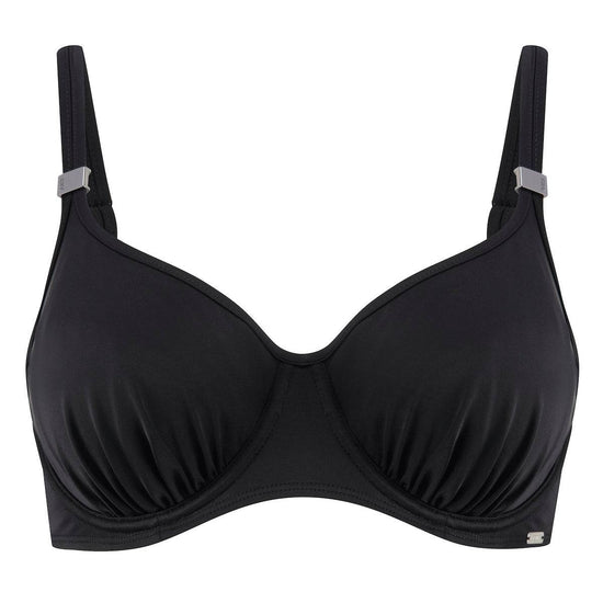 Panache Anya Balconette Bikini Top Zwart Packshot Voorzijde