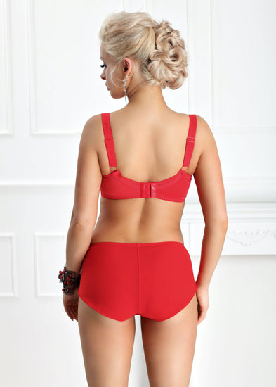Model In Nessa Sonata Soft Set Rood Achterzijde