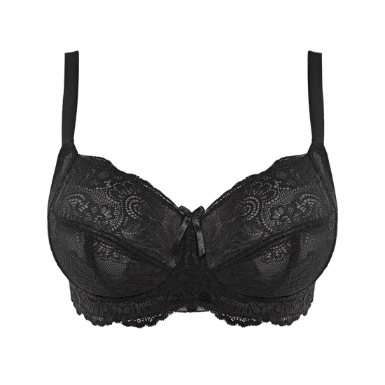 Panache Andorra bralette zonder beugel zwart vooraanzicht