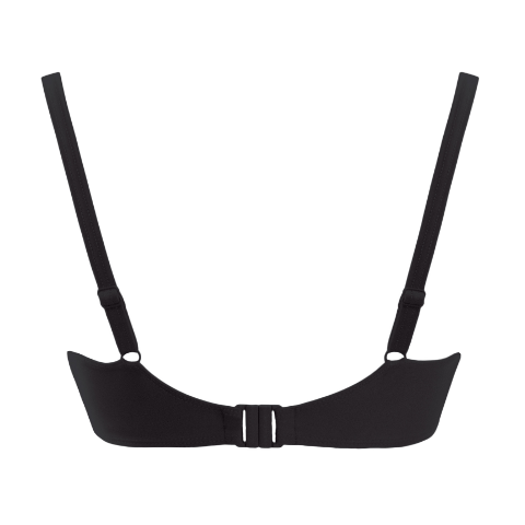 Curvy Kate Jetty Balconette Bikinitop Zwart achteraanzicht